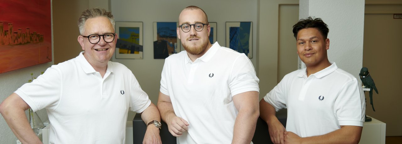 Die drei Physiotherapeuten: Jochen Böhnke, Niklas Rodefeld & Kevin Böhnke